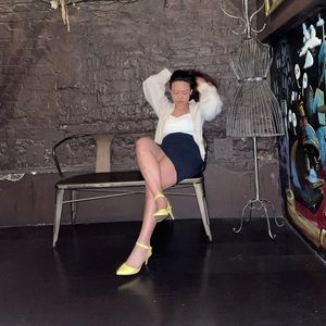 Banana Republic white and Navy dress